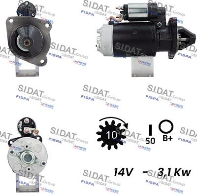 Sidat S12BH0282A2 - Démarreur cwaw.fr