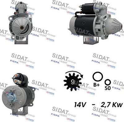 Sidat S12BH0277A2 - Démarreur cwaw.fr