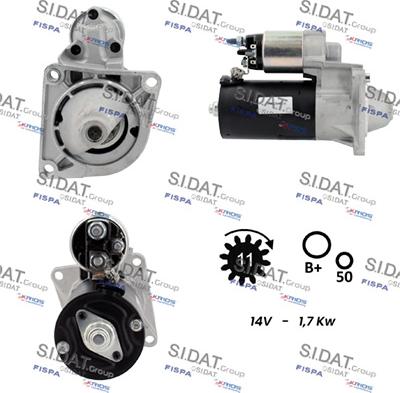 Sidat S12BH0796A2 - Démarreur cwaw.fr