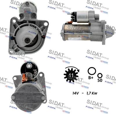 Sidat S12BH0796 - Démarreur cwaw.fr