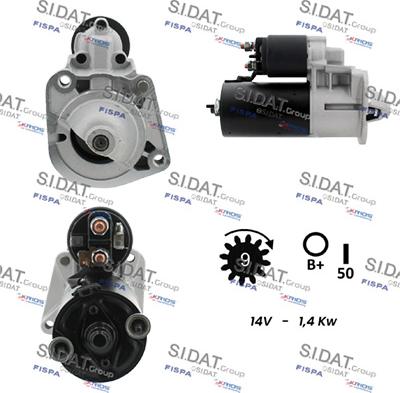 Sidat S12BH0798A2 - Démarreur cwaw.fr