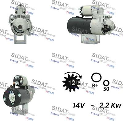 Sidat S12BH0743A2 - Démarreur cwaw.fr