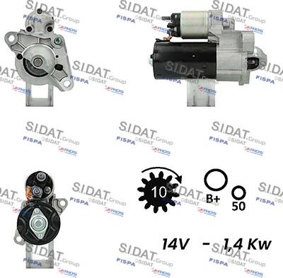 Sidat S12BH0742A2 - Démarreur cwaw.fr