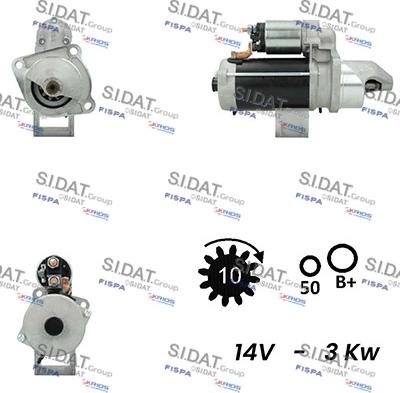 Sidat S12BH0704A2 - Démarreur cwaw.fr