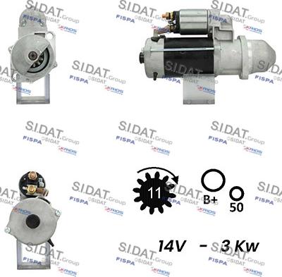 Sidat S12BH0701A2 - Démarreur cwaw.fr