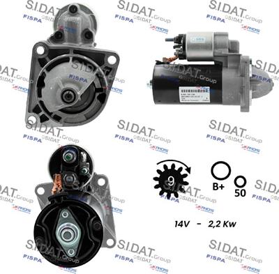 Sidat S12BH0789 - Démarreur cwaw.fr