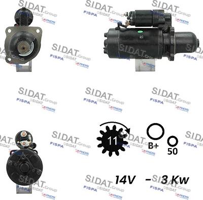 Sidat S12BH0734A2 - Démarreur cwaw.fr