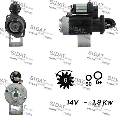 Sidat S12BH0733A2 - Démarreur cwaw.fr