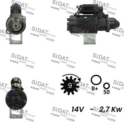 Sidat S12BH0732A2 - Démarreur cwaw.fr