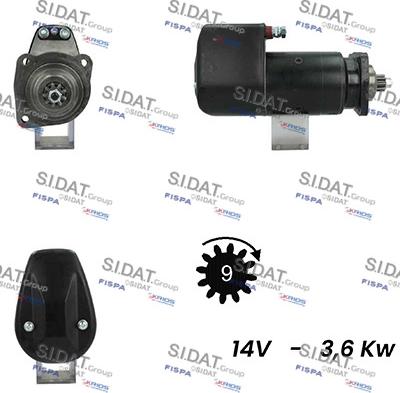 Sidat S12BH0778A2 - Démarreur cwaw.fr