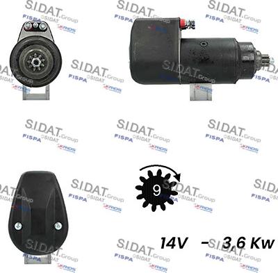 Sidat S12BH0777A2 - Démarreur cwaw.fr