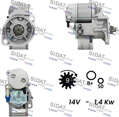 Sidat S12DE0404A2 - Démarreur cwaw.fr