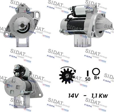 Sidat S12DE0509A2 - Démarreur cwaw.fr