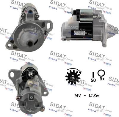 Sidat S12DE0509 - Démarreur cwaw.fr