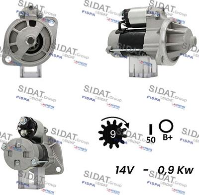 Sidat S12DE0507A2 - Démarreur cwaw.fr