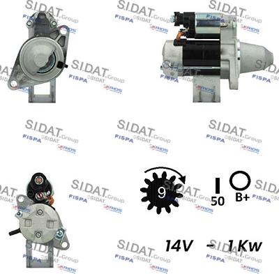 Sidat S12DE0514A2 - Démarreur cwaw.fr