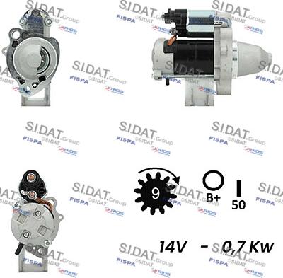 Sidat S12DE0516A2 - Démarreur cwaw.fr