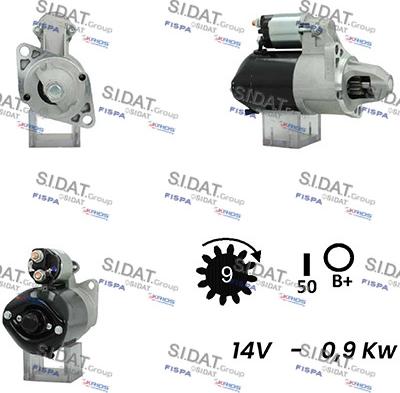 Sidat S12DE0582A2 - Démarreur cwaw.fr