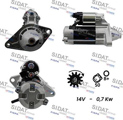 Sidat S12DE0587A2 - Démarreur cwaw.fr