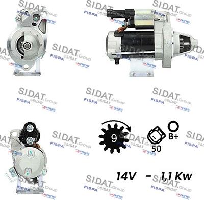 Sidat S12DE0522A2 - Démarreur cwaw.fr