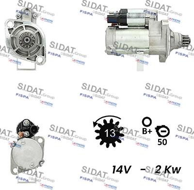 Sidat S12DE0633A2 - Démarreur cwaw.fr