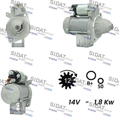 Sidat S12DE0678A2 - Démarreur cwaw.fr