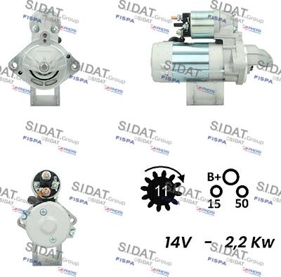 Sidat S12DE0057A2 - Démarreur cwaw.fr