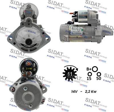 Sidat S12DE0057 - Démarreur cwaw.fr