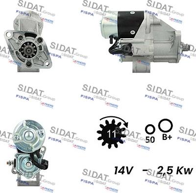 Sidat S12DE0166A2 - Démarreur cwaw.fr