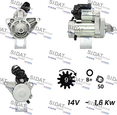 Sidat S12DE0139A2 - Démarreur cwaw.fr