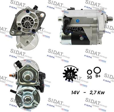 Sidat S12DE0137A2 - Démarreur cwaw.fr