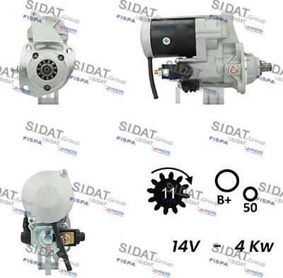 Sidat S12DE0374A2 - Démarreur cwaw.fr