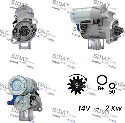 Sidat S12DE0295A2 - Démarreur cwaw.fr