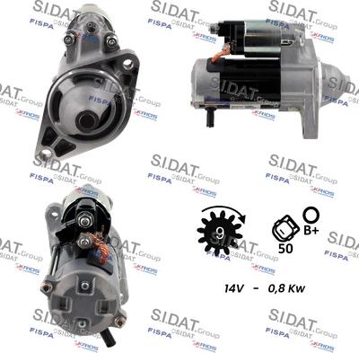 Sidat S12DE0226 - Démarreur cwaw.fr