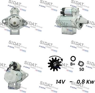 Sidat S12DE0227A2 - Démarreur cwaw.fr