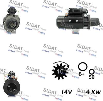 Sidat S12DE0702A2 - Démarreur cwaw.fr