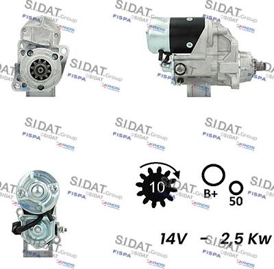 Sidat S12DE0712A2 - Démarreur cwaw.fr