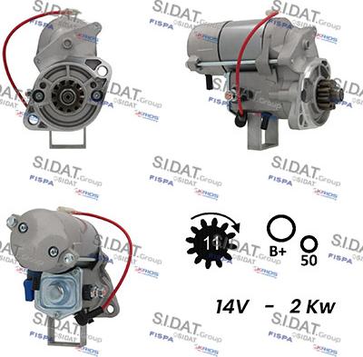 Sidat S12DE0728A2 - Démarreur cwaw.fr