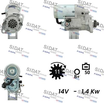 Sidat S12DE0723A2 - Démarreur cwaw.fr