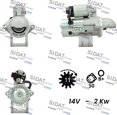 Sidat S12HY0214A2 - Démarreur cwaw.fr