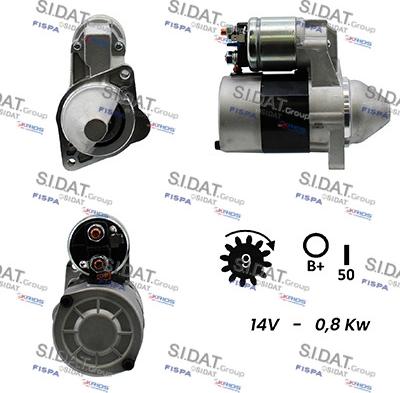 Sidat S12MA0050A2 - Démarreur cwaw.fr