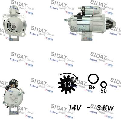 Sidat S12MA0197A2 - Démarreur cwaw.fr