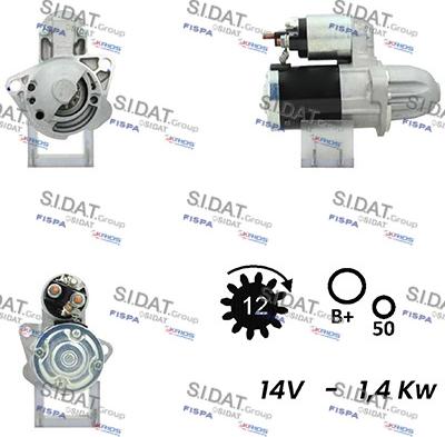 Sidat S12MH0401A2 - Démarreur cwaw.fr