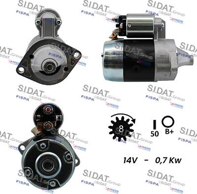 Sidat S12MH0042A2 - Démarreur cwaw.fr