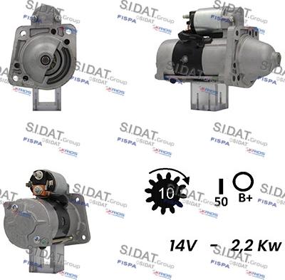 Sidat S12MH0199A2 - Démarreur cwaw.fr