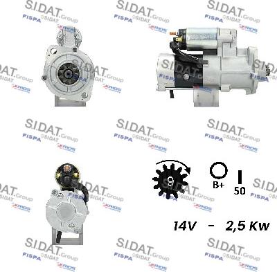 Sidat S12MH0195A2 - Démarreur cwaw.fr