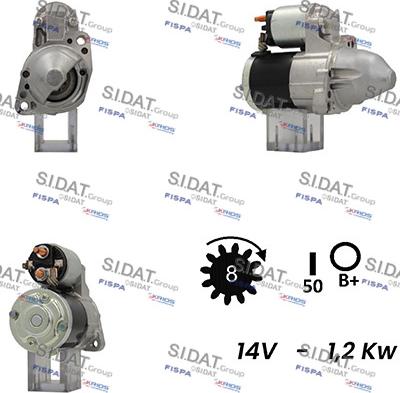 Sidat S12MH0395A2 - Démarreur cwaw.fr