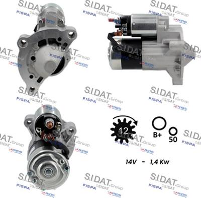 Sidat S12MH0344A2 - Démarreur cwaw.fr