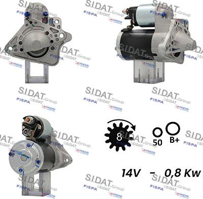 Sidat S12MH0365A2 - Démarreur cwaw.fr