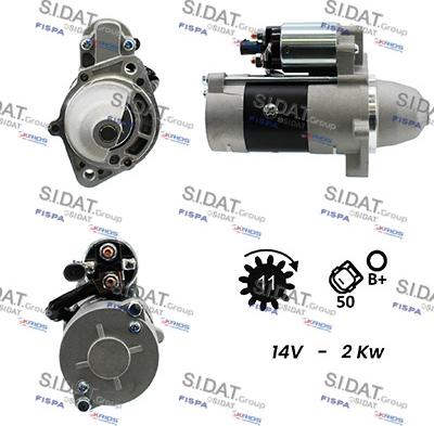 Sidat S12MH0308A2 - Démarreur cwaw.fr